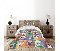 Terrier Labrador Breed Pets Bedspread Set