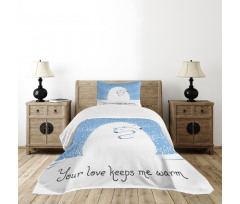 Polar Bear Mother Baby Bedspread Set