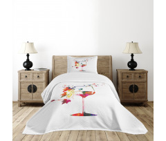 Glass Bird Vines Bedspread Set