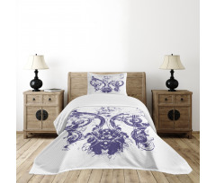 Grunge Lily Flag Bedspread Set