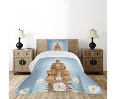 Meditation Zen Flower Bedspread Set