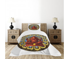 Elephant Sculpture Bedspread Set