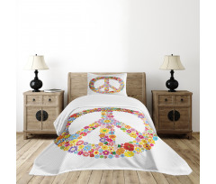 Floral Peace Bedspread Set