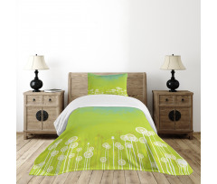 Wild Dandelion Blossoms Bedspread Set