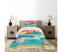 Hawaii Holiday Coast Bedspread Set