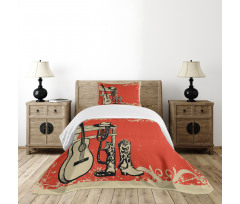 Country Music Wild West Bedspread Set