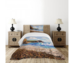 Sea Coast by Beach Rock Bedspread Set
