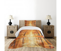 Forest Lake Fall Trees Bedspread Set