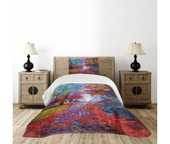 Trees Park Fall Autumn Bedspread Set