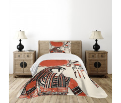 Old Language Bedspread Set