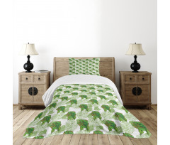 Natural Tones Rose Bloom Bedspread Set