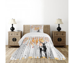 Trees Foliage Wilderness Bedspread Set