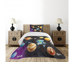 Solar System Planet Bedspread Set