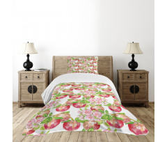 Nature Apple Tree Flower Bedspread Set