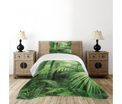 Palm Trees Exotic Plants Bedspread Set