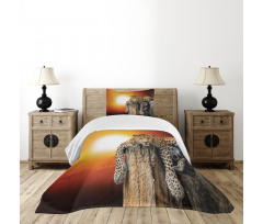 Safari Leopard on Tree Bedspread Set