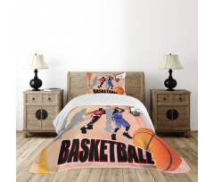 Vintage Basketball Art Bedspread Set
