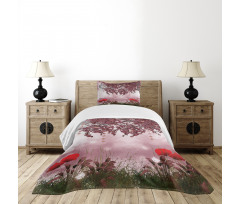 Dream Garden with Poppies Bedspread Set