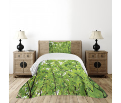 Summer Fresh Leaves Bedspread Set