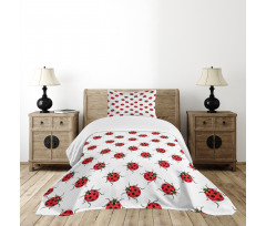 Ladybugs Patterns Bedspread Set