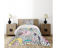 Retro Geometric Shapes Bedspread Set