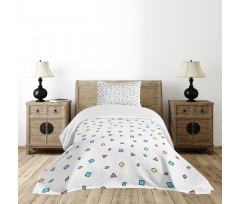 Colorful Geometric Shape Bedspread Set