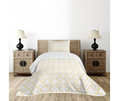 Quatrefoil Dot Petals Bedspread Set