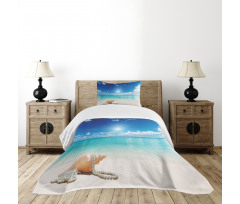 Seashells Tropical Beach Bedspread Set