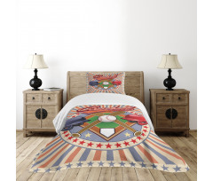 Retro Pop Art Baseball Bedspread Set