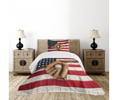 Grunge Baseball Bedspread Set