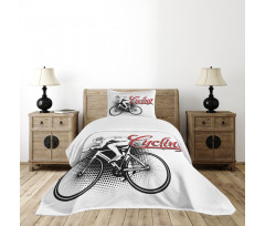 Cycling Man Sport Bike Bedspread Set