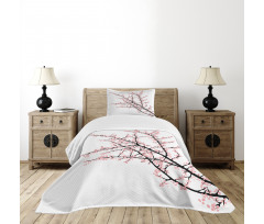 Cherry Branch Floral Bedspread Set