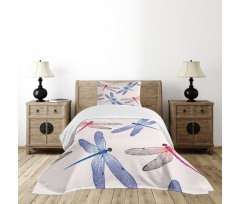 Dragonfly Wings Art Bedspread Set