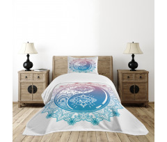 Ying Yang Mandala Asian Bedspread Set