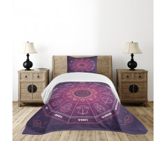 Colorful Astrology Signs Bedspread Set