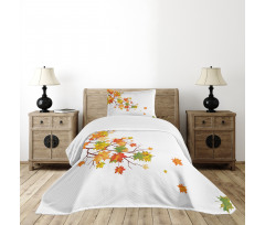 Autumn Foliage Maple Leaf Bedspread Set