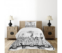 Fashion Women Catwalk Bedspread Set