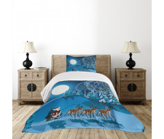 Santa Winter Forest Bedspread Set