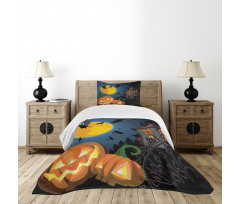 Moon Pumpkin Bedspread Set