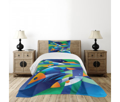 Fishes Underwater Bedspread Set