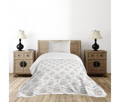 Moon Sun Arrow Artwork Bedspread Set