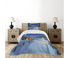 Rustic Wood Cottage Bedspread Set