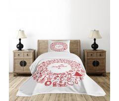 Vintage Style Ribbon Bedspread Set