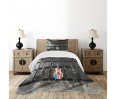 Digital Rock Guitar Bedspread Set