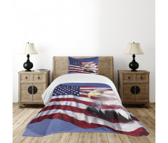 Bless America Flag Bedspread Set