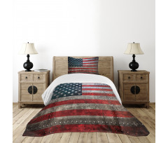 US Flag Plate Bedspread Set