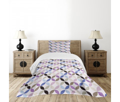 Retro Circles Leaf Bedspread Set