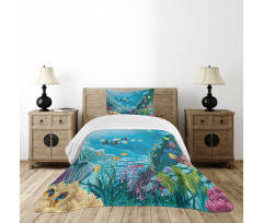 Underwater Scenery Bedspread Set