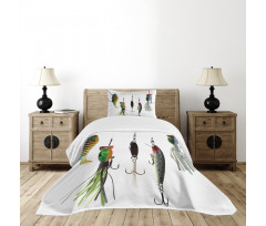 Fishing Baits Hobby Leisure Bedspread Set