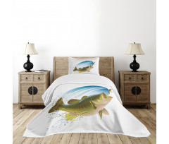 Wild Life in Nature Theme Bedspread Set